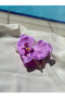 Aloha Design Soft Orchid Flower Detail Tropical Design Clothespin Hair Clip (10 cm.) - 3