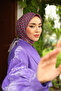 وشاح ناعم منقوش - غطاء رأس من القطن الرقيق بنمط الأزهار - 7