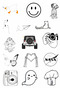 Vsco White Aesthetic Planner - 3.5cm Laptop Sticker Set 30 Pieces - 3