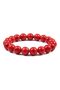 Red Coral Natural Stone Energy Yoga Bracelet for Women and Men Meditation Healthy - 2