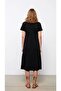 Maternity V-neck Straight Short Sleeve Cotton Maternity Dress - 4