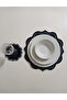 Set of 12 Dark Blue Color White Wrap Embroidered American Placemat and Coasters - 2