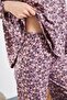 Women's Crew Neck Long Sleeve Flared Leg Pajama Set - 6