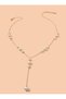 Women's Elegant Gold Chain Dangle Necklace with Pearl Motif - 2