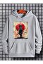 Unisex Ninja Printed Oversized Winter 3-Thread 100% Cotton Hooded Sweatshirt Hoodie