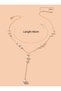 Women's Elegant Gold Chain Dangle Necklace with Pearl Motif - 4