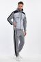 Men's Robal Hooded Zippered Sports Tracksuit Set - Gray - 3