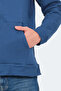 Kazue I Men's Zippered Hooded Indigo Sweatshirt with Pockets - 4
