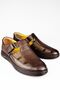 Genuine Leather Brown Men's Ultra Comfortable Daily Sandals LUAS23AL0005