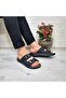 شبشب رجالي كاجوال - أسود، إبزيم مزدوج قابل للتعديل، جل