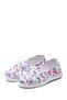 Butterfly Patterned Children's Linen Ballerina Shoes-f-488 - 2