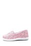 Floral Patterned Linen Baby Girl Ballerina Shoes-pink-f-485 - 4