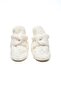 Ecru Plush Non-Slip Based Cotton Lined Snap Slippers