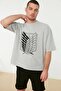 Printed Black T-Shirt Attack On Titan Logo - 4
