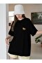 تي شيرت مطبوع برقبة دائرية مقاس كبير للجنسين لماذا لا يكون باللون الأسود