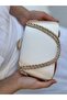 Women's Satin Skin Evening Dress Clutch Portfolio Chain Strap Handheld Wedding Engagement Night Shoulder Bag - 4