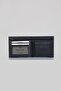 Flat Genuine Leather Men's Wallet with Zipper Detail, Navy Blue - 2