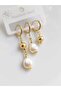 Steel Pearl Design Multiple Earrings - 4