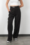 Women's Striped Belted Double Collet Pants