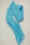 Blue and White %100 Cotton Scarf - 5