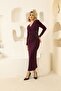 Stone Detailed Fishnet Evening Dress - 7