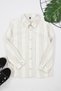 Ecru Boys' Cotton Regular Cut Striped Linen Woven Shirt Tkdaw25Go00003 - 2