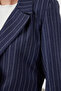 Navy Blue Regular Crop Striped Woven Blazer Jacket Twoss23Bc00029 - 4