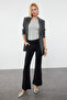 Black Flare/Spanish Leg Woven Fabric Pants Twoaw25Pl00010 - 2