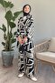 Striped Double Black Viscose Suit