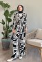 Striped Double Black Viscose Suit - 4