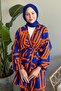 Striped Double Orange Viscose Suit - 3
