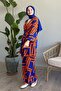 Striped Double Orange Viscose Suit - 4