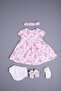 Spring Flowers Patterned Girl's Dress Set of 5 with Gift Box 11725