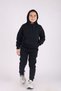Boys and girls unisex children's tracksuit with fleece inside, winter kangaroo pocket and hood, 5-14 y - 6
