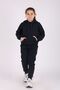 Boys and girls unisex children's tracksuit with fleece inside, winter kangaroo pocket and hood, 5-14 y - 4