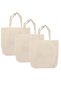 Unprinted 3 Pieces Gusseted Raw Cloth Bag 40 X 45