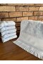 30x50cm 6-Piece Fringed ETAMIN TOWEL - BABY BLUE - 2