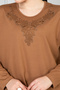 WOMEN'S MOTHER'S JERSEY 2-PIECE SET Stretch Fabric Long Sleeve Front Patterned Mother 'jersey Blouse Mother's Day Special Occasion (2 PIECES) - 7