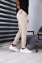 Beige Slim Fit Jogger Pants - Particulated and Special Pattern - 3