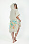 Poncho Muslin Cotton Underwater Pattern Beachwear Crinkled High Water Absorbent Oversized Unisex