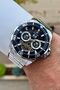 Black Silver Color Men's Automatic Calendar Wrist Watch - Gift Packed - 3