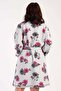 Plus Size Quilted Women's Dressing Gown - Raft Collar, Long Sleeve, Short - 303105 - 4