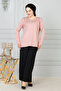 WOMEN'S MOTHER'S JERSEY 2-PIECE SET Stretch Fabric Long Sleeve Front Patterned Mother 'jersey Blouse Mother's Day Special Occasion (2 PIECES) - 3