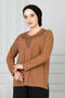 WOMEN'S MOTHER'S JERSEY 2-PIECE SET Stretch Fabric Long Sleeve Front Patterned Mother 'jersey Blouse Mother's Day Special Occasion (2 PIECES) - 5