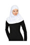 Two Piece Ready to Wear Neck Collar Headscarf Shawl Ready Scarf Viscose - White - 5