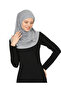 Two Pieces Ready to Wear Neck Collar Headscarf Shawl Ready Scarf Viscose - Gray - 6