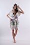 Hooded Pareo with Belted, Beachwear, Lavender Patterned Beachwear, 1 Piece - 2