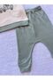 Unisex Baby Corded Fabric Ribbed Knit Long sleeve Sweatshirt 2-Piece Set - 3