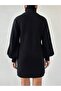 BLACK BALLON SLEEVE FULL FISHER KNIT DRESS - 4