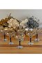 Paşabahçe 6-Piece Ice Cream Bowl Special Cut Gold Gilded Ice Cream Bowl Snack Bowl Gift Dowry Bowl Lux - 3